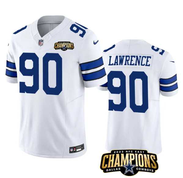 Men & Women & Youth Dallas Cowboys #90 DeMarcus Lawrence White 2023 F.U.S.E. NFC East Champions Patch Stitched Jersey,We sell and wholesale Men & Women & Youth Dallas Cowboys #90 DeMarcus Lawrence White 2023 F.U.S.E. NFC East Champions Patch Stitched Jersey on line form chian!